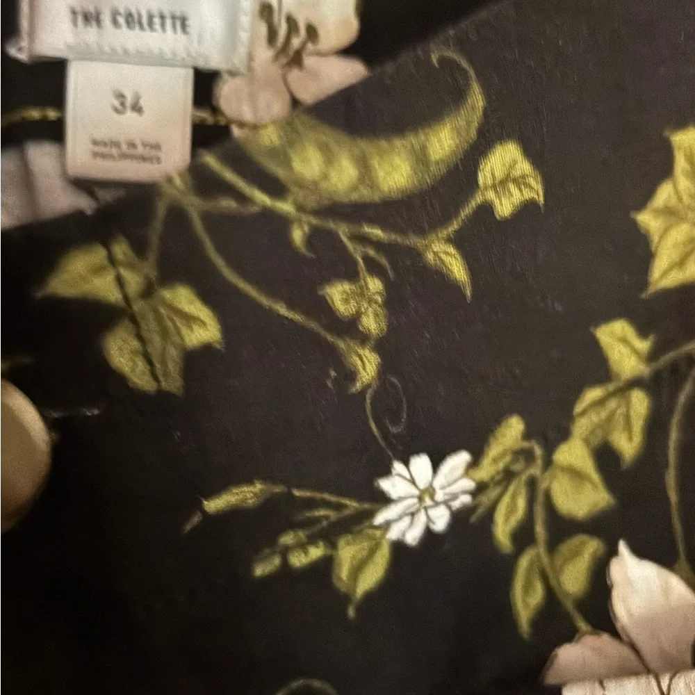 Maeve black Floral Cropped Pants size 34 NWT - Picture 7 of 7